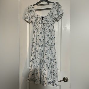Maxi floral dress - milkmaid dress